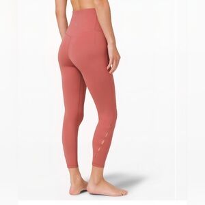 Lululemon Leggings Size 4 Brier Rose Unlimit High Rise 25" Keyhole